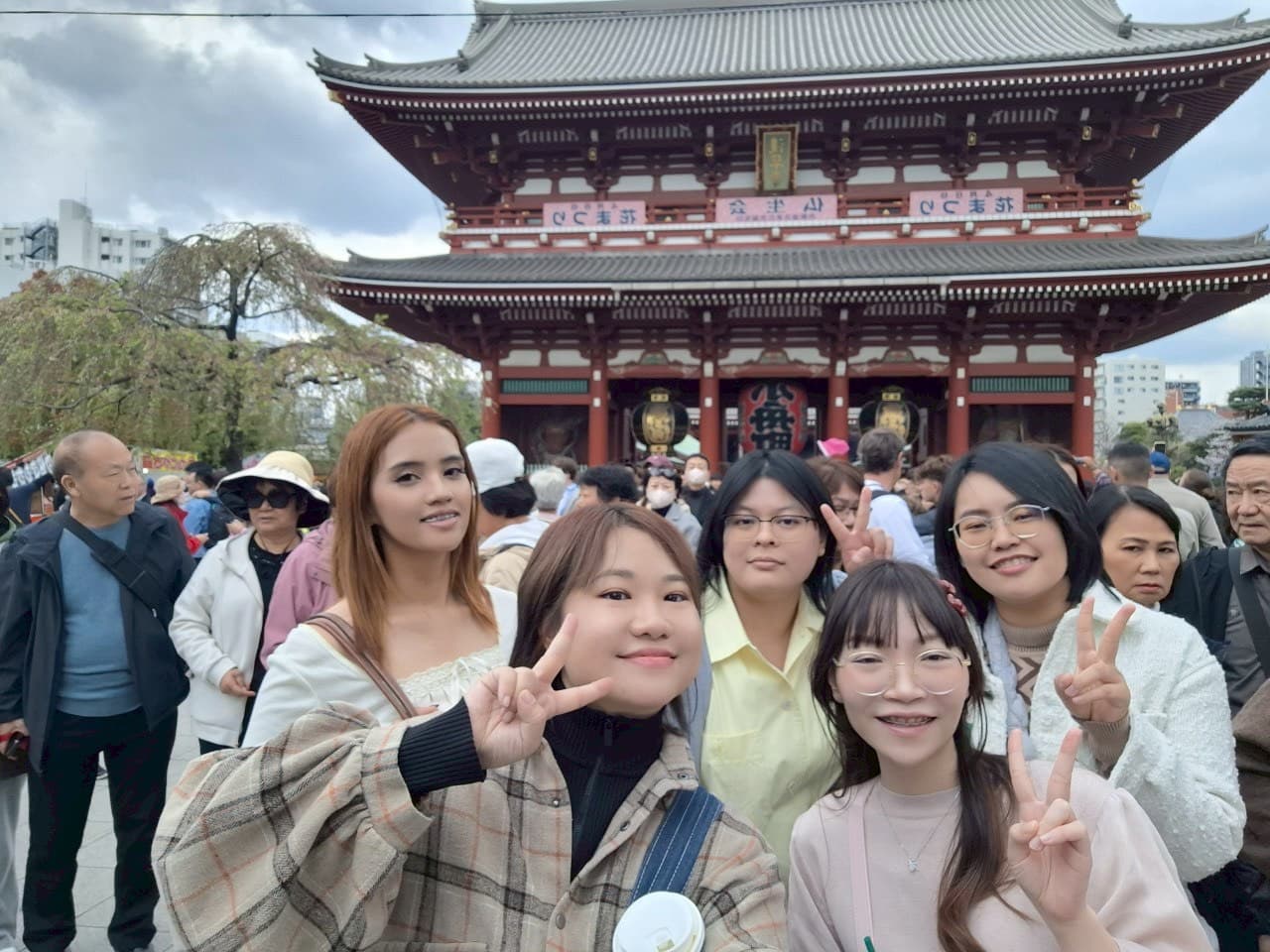Students at Sensoji Temple Asakusa